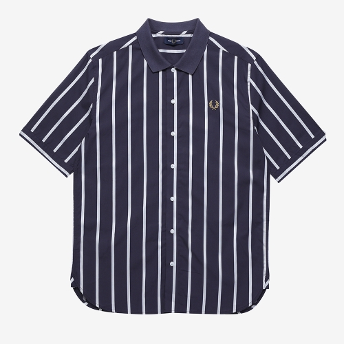 [Sharp] 컨트라스트 칼라 스트라이프 셔츠 (N13)