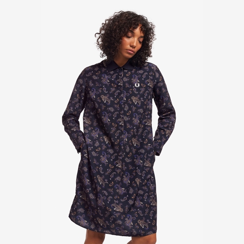 [Womens] 페이즐리 프린트 셔츠 드레스 (608)