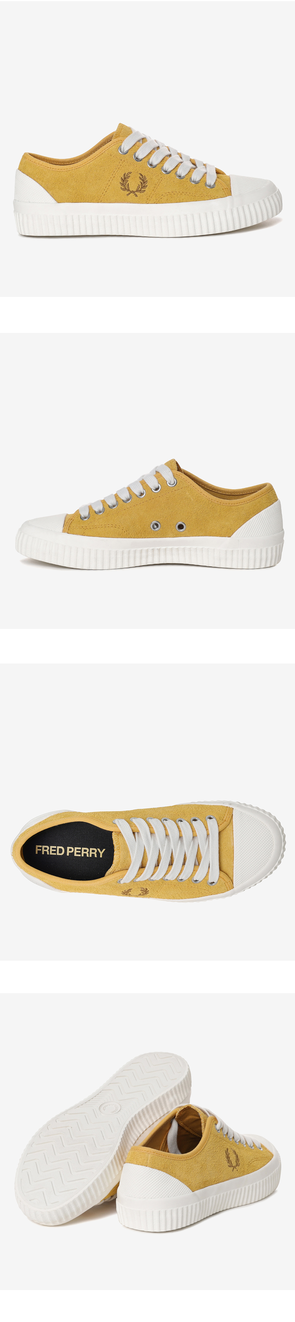 FRED PERRY SHOES(프레드페리 슈즈) [본사정품] 프레드페리 스니커즈 휴즈 로우 텍스쳐드 스웨이드 (P95 ...